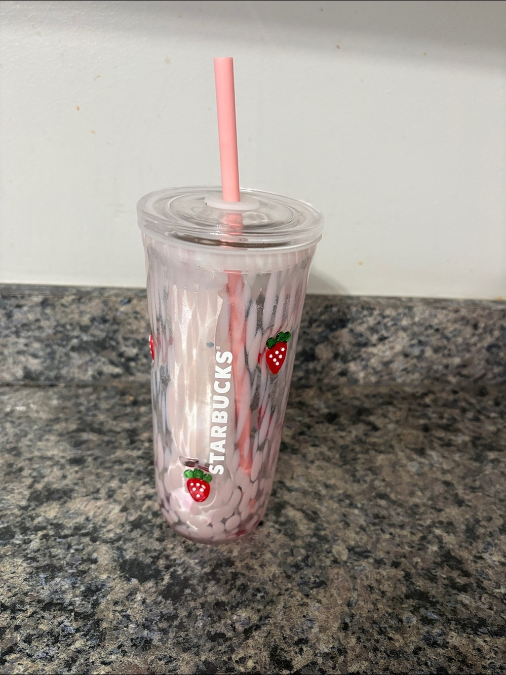 Starbucks Strawberry Glass Cold Cup - Picture 2 of 4
